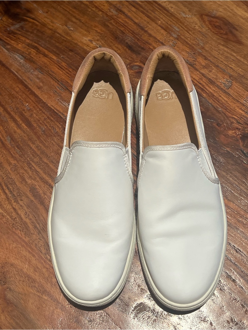 UGG Women's White Leather Slip-On shoes